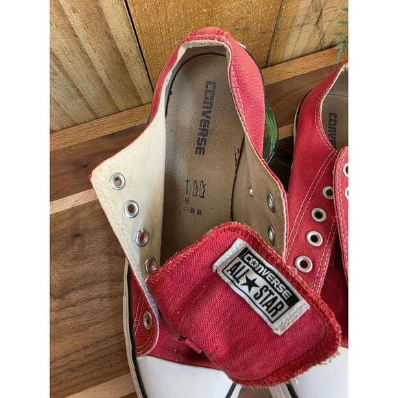 Vintage Converse Chuck Taylor All Star Red Canvas Slip-On Sneakers  Mens 7 / Wom - Picture 3 of 6
